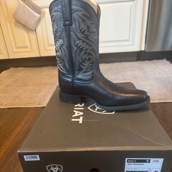Black Deertan Ariat Cowboy Boots - Mens